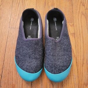 Mahabis 41 Slipper Shoes Grey Turquoise Convertible CLASSIC 9.5‎ 10 House Lounge